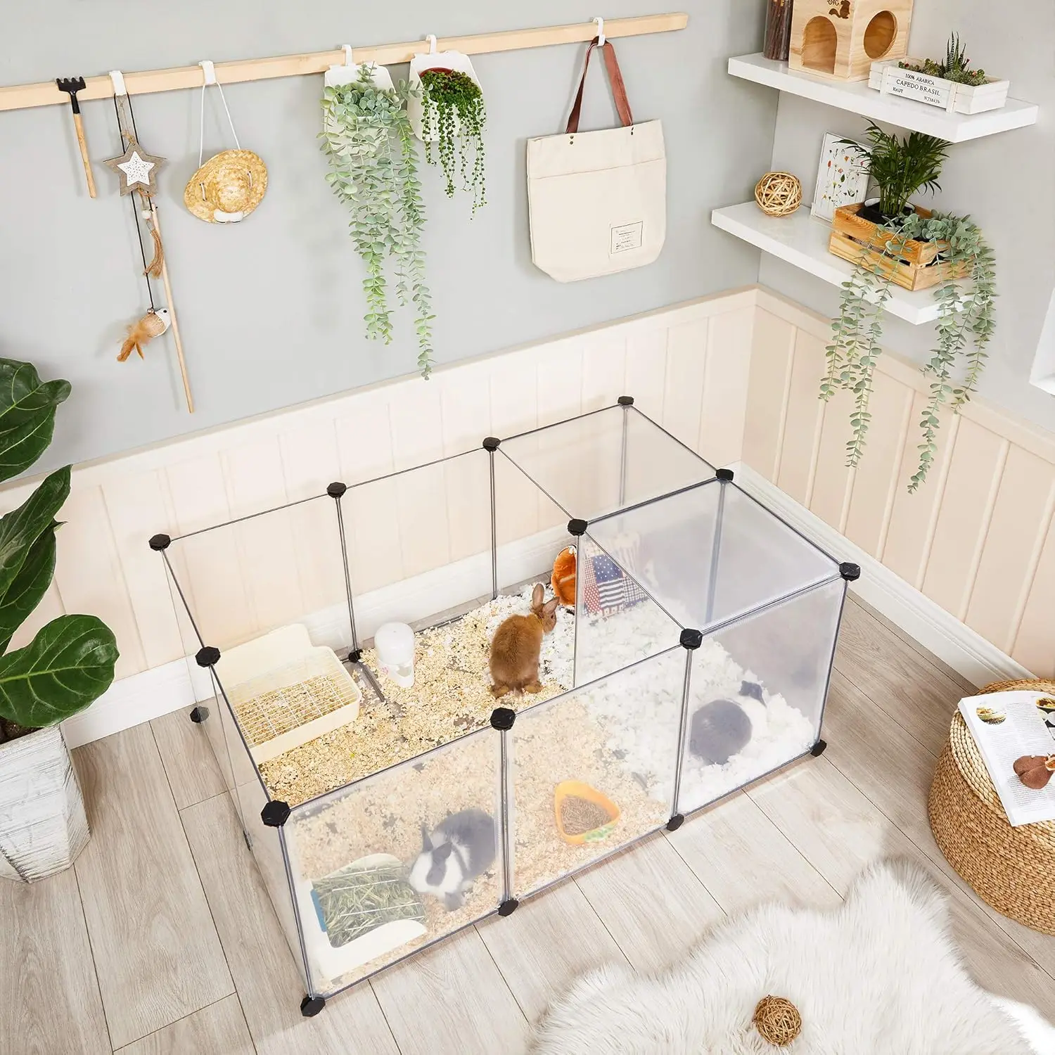 SONGMICS-قفص حيوانات صغير ، حاوية خارجية ، مع ألواح أرضية ، ديي ، 20 لوحة #2