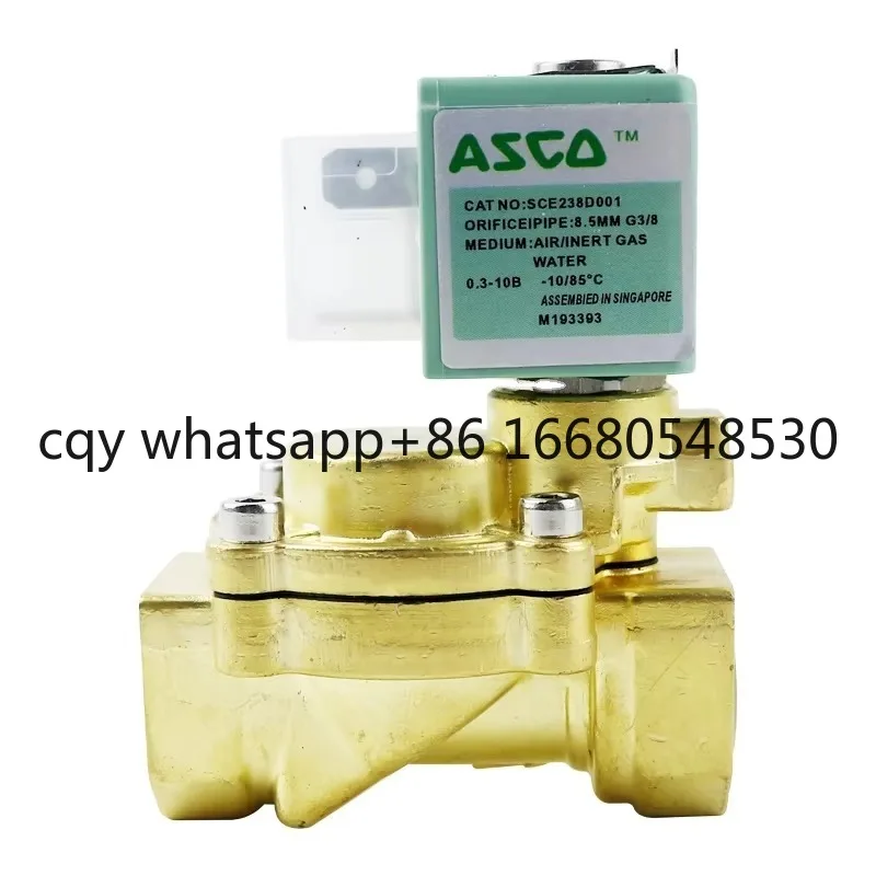 

SCE238D001 SCE238D002 Электромагнитный клапан ASCO серии 238 2/2, мембранный клапан с пилотным управлением G3/8" G1/2"