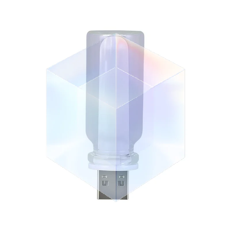 RGB Transparent Glass Bottle Car Ambient Light USB Plug and Play Auto Interior Mood Lighting for Travel