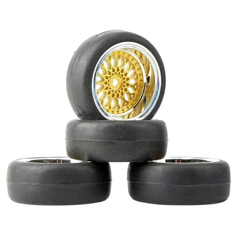 Hard Plastic RC Drift Tires for Trxs HSP Tamiya HPI – Smooth Flat Design for Wltoys 144001 124018 A959-B MJX 14301 14303