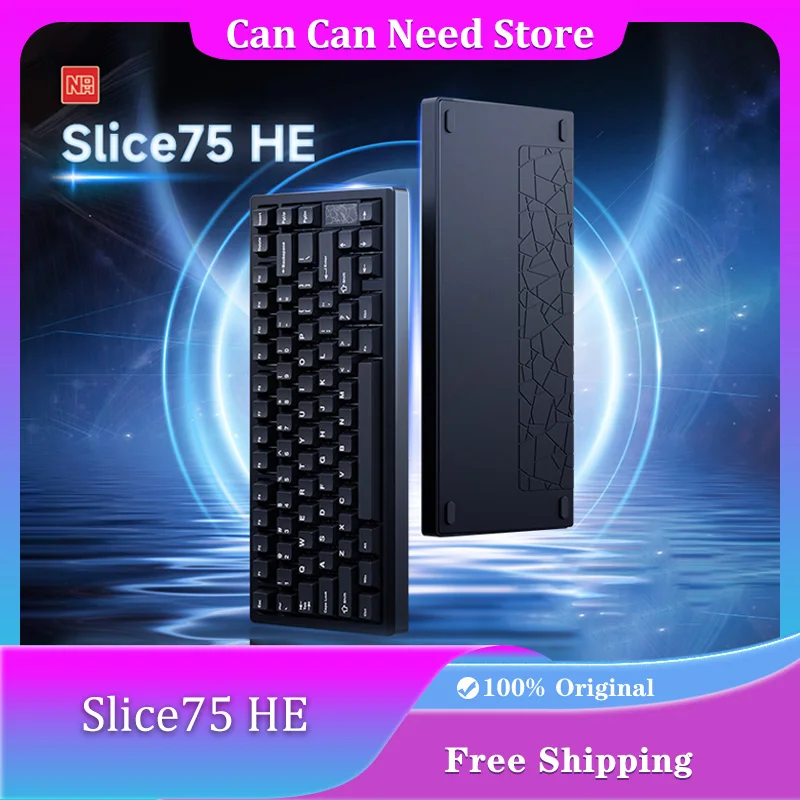 

NDNH Slice75 HE Клавиатура с магнитной осью Клавиатура из алюминиевого сплава RT0.005 Низкая задержка 8000 Гц Скорость возврата игровой клавиатуры