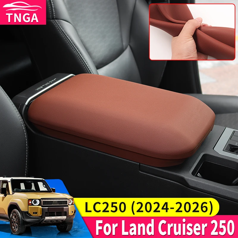 

For Toyota Land Cruiser 250 Prado LC250 2024 2025 2026 Center Console Armrest Box Cover Non-Slip Dustproof Interior Accessories