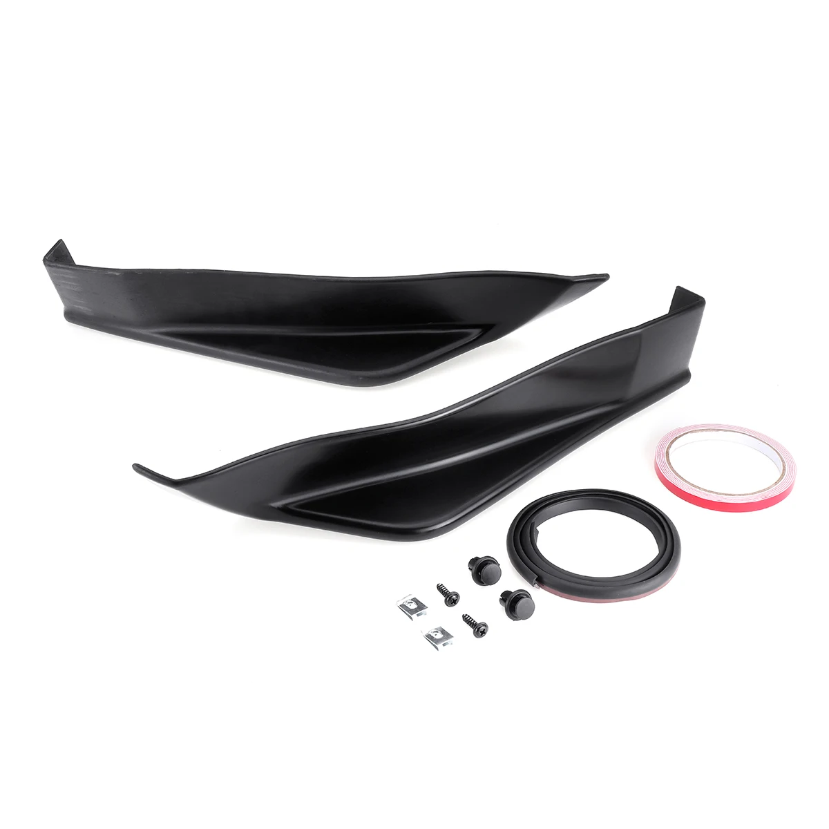 TS Style 2x Car Rear Bumper Splitter Lip Diffuser Spoiler Cover Trim Add-On For Aero Side Aprons For Subaru BRZ Sti 2013-2018