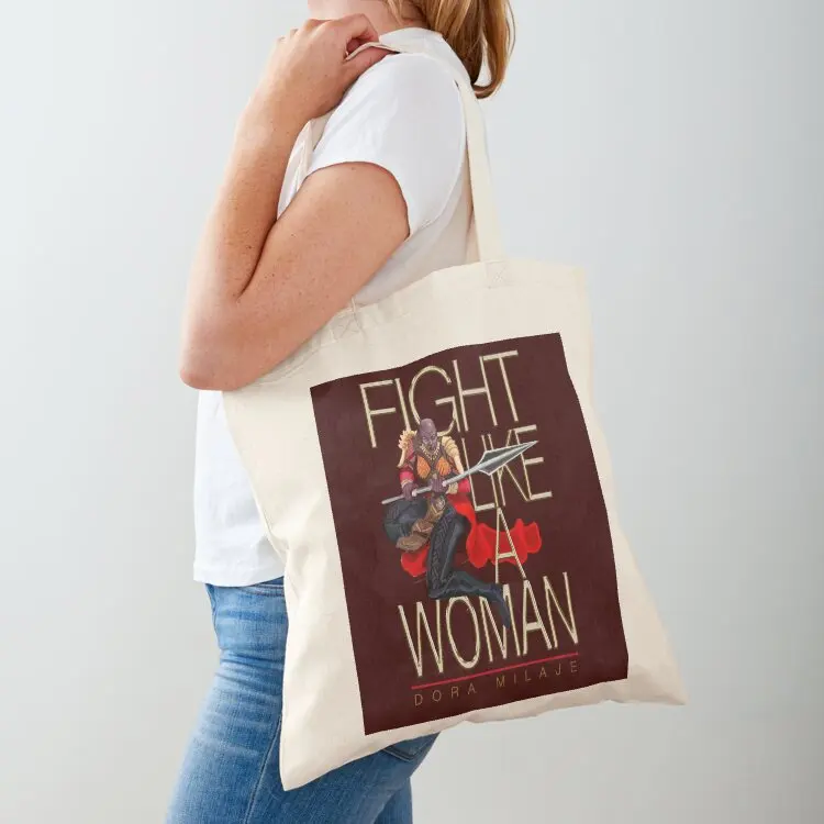 

Dora Milaje - Fight Like a Woman! Tote Bag Women's shopper bag Canvas shoulder bag Fabric Women bags