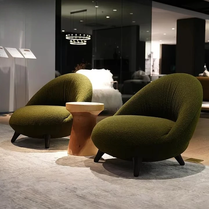 

Роскошный современный дизайн, зеленая кожа, бархатная ткань, кресло для отдыха, кресло с акцентом на руку, одиночный стул для гостиной