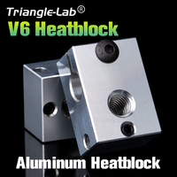 Trianglelab 3D printer parts V6 Heater Block for Sensor Cartridges for v6 HOTEND extruder for PT100 sensor V6 nozzle for Prusa
