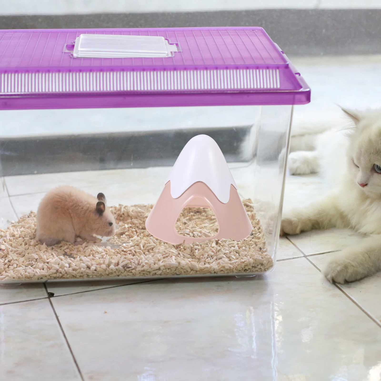 

Cozy Hamster Nest Safe Hideout Guinea Pig Bed Ferret Hut Small Pets Pink Cage Chinchilla Hedgehog Durable Easy Clean