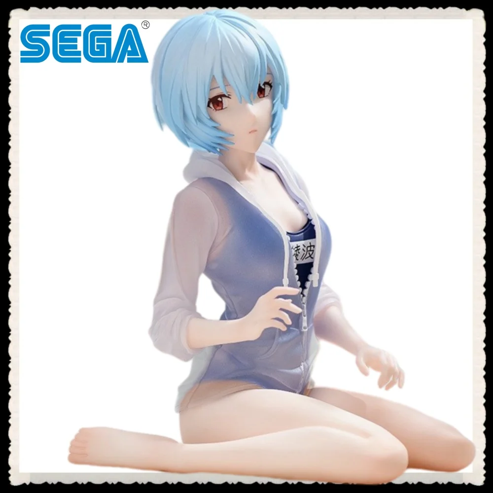 In Stock 100% Original SEGA Yumemirize Ayanami Rei Evangelion Anime Prize Figure, 13cm Height School Swimsuit PVC Model