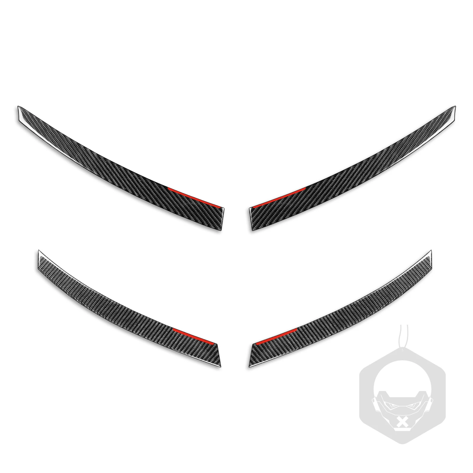 For BMW 5 Series E60 2004 2005 2006 2007 Doors Push Pusher Panel Cover Trim Sticker Carbon Fiber Car Interior Accessories