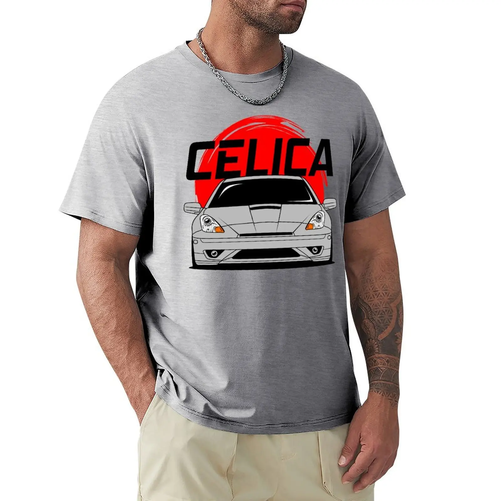 Silver Celica JDM T-shirt tops anime boys whites men clothings