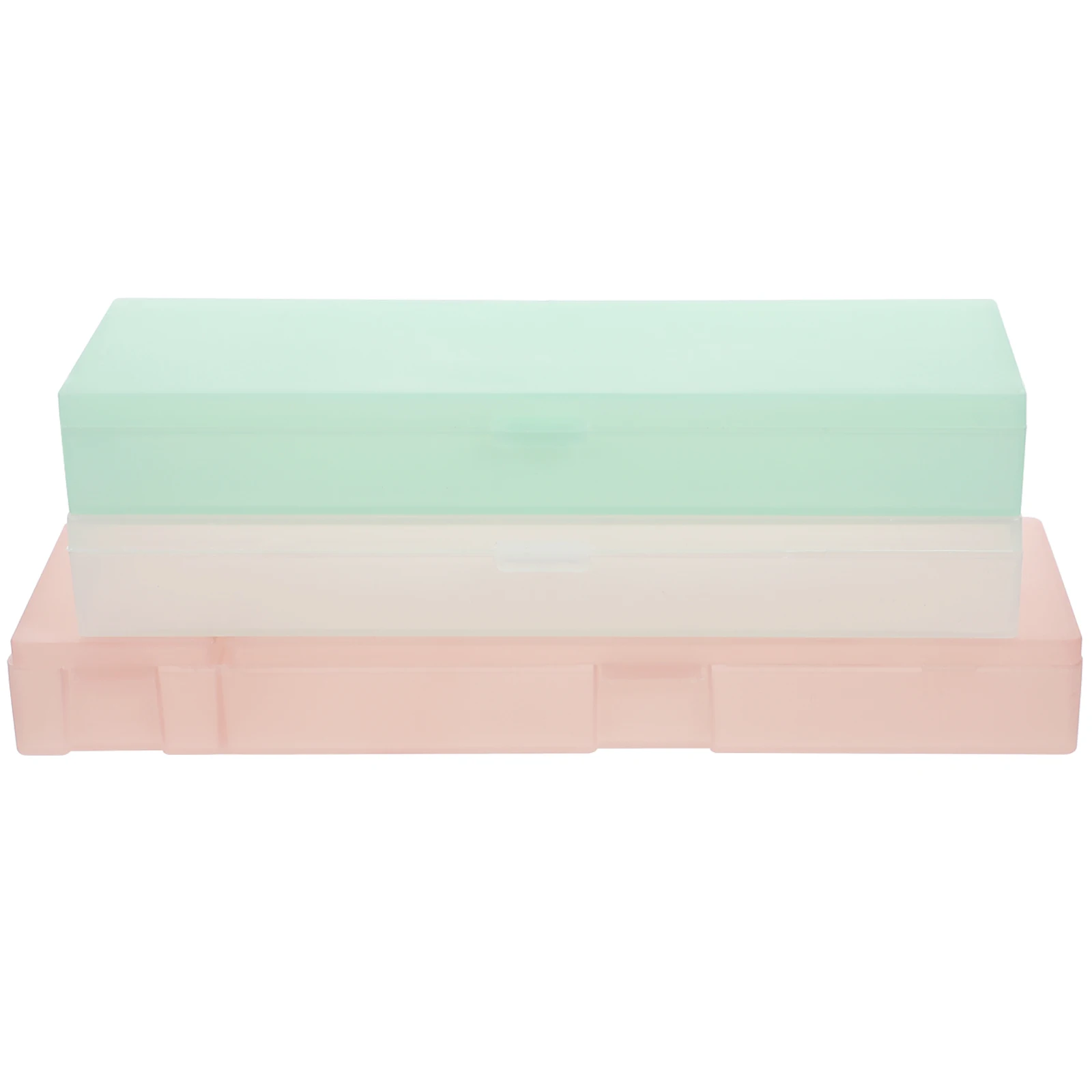 

6 Pcs Pen Box Stationery Storage Pencil Case for Students Translucent Pp Plastic