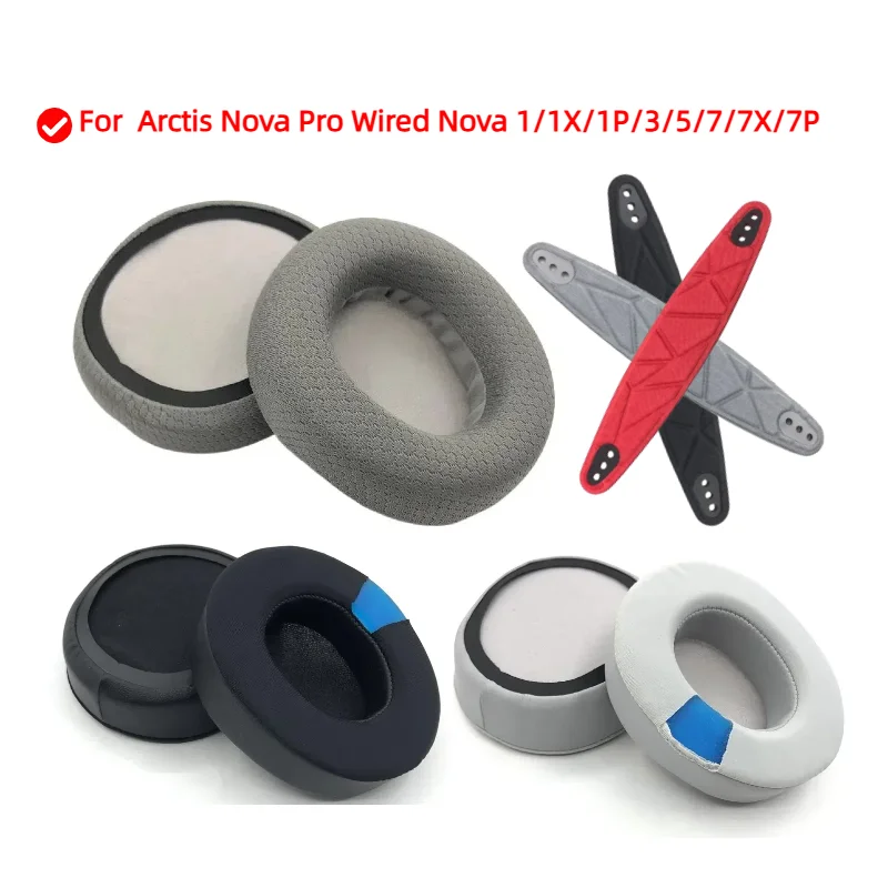 

Replacement Earpads for Arctis Nova Pro Wired Nova 1/1X/1P/3/5/7/7X/7P Earmuffs Ultra-soft Sponge Cover Repair Parts Headphone