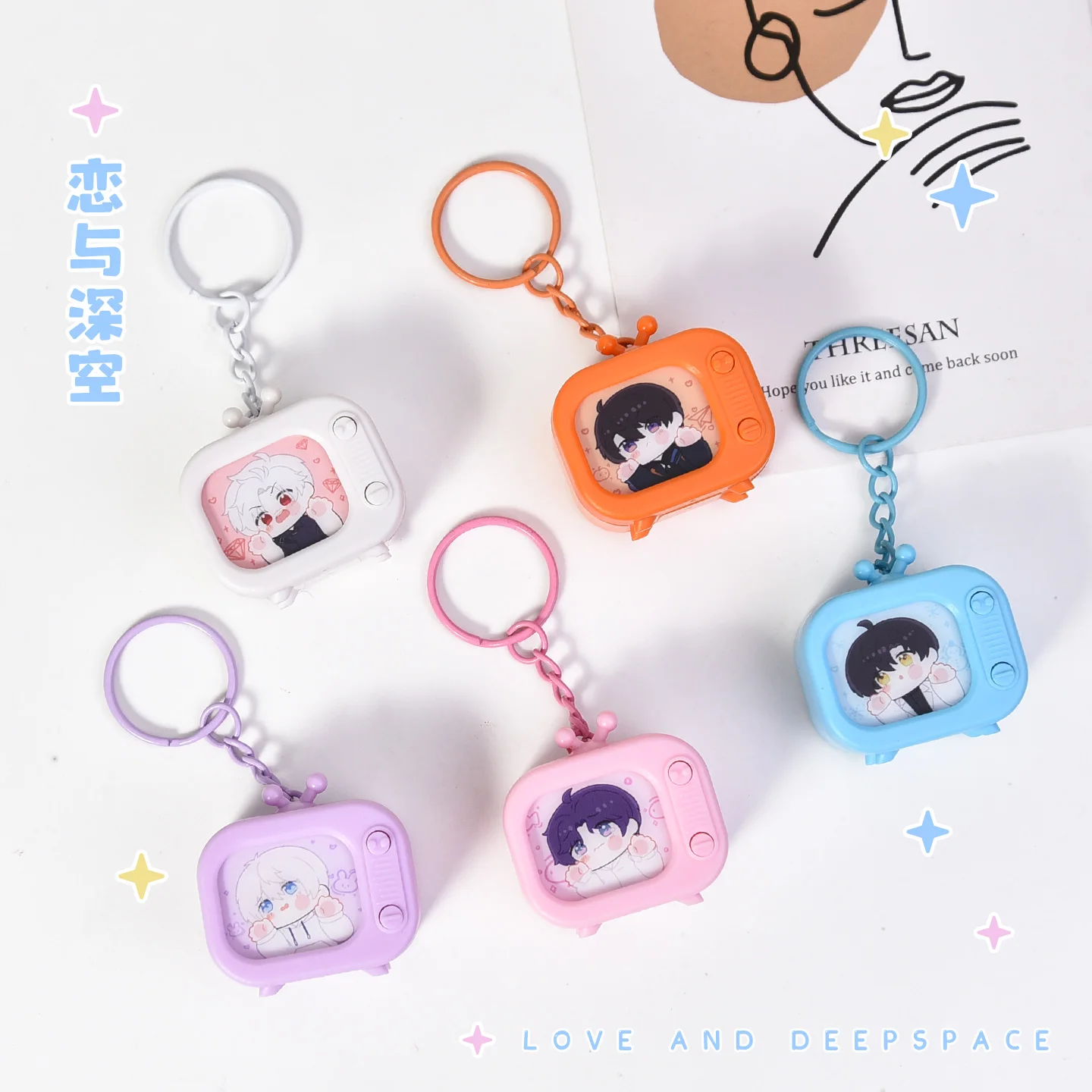

Аниме Love and Deepspace Caleb Xavier Sylus Rafayel Косплей Кулон Аксессуар Брелок Орнамент Брелок Мультфильм Талисман Подарок