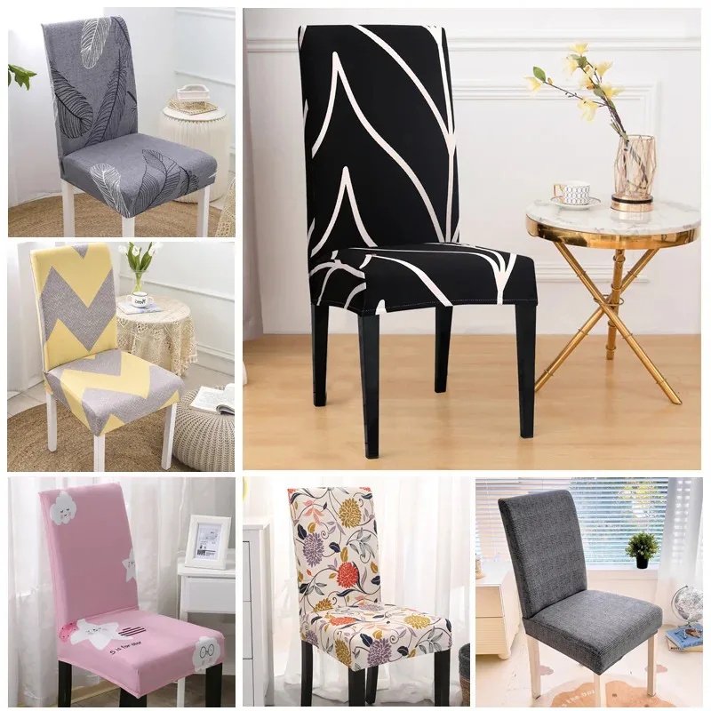 Stretchable Fiber Dining Chair Covers, Dining Chair Covers, Office Chair Covers, Extendable Chair Covers, Elastic Seat Covers