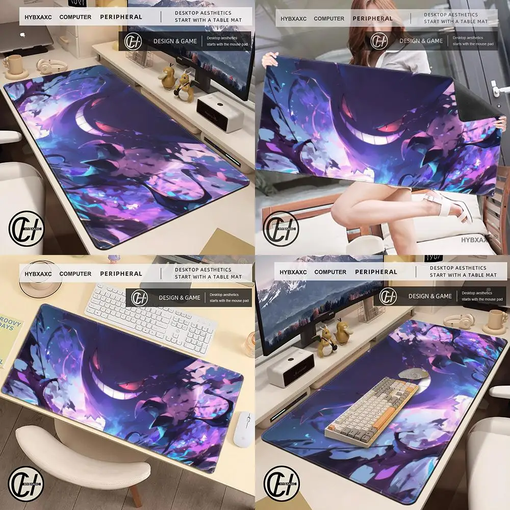 

Anime P-Pokemon-Gengar Grande Mousepad Large Gaming Mouse Pad LockEdge Thickened Computer Keyboard Table Desk Mat
