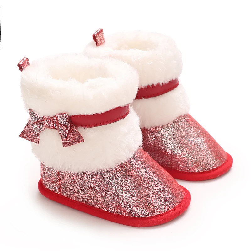 Nieuwe Herfst/Winter Vlinderknoop Voor Jongens En Meisjes Decoratieve Katoenen Onderkant Antislip Platte Schoenen 0-18M Kleuter Kinderschoenen