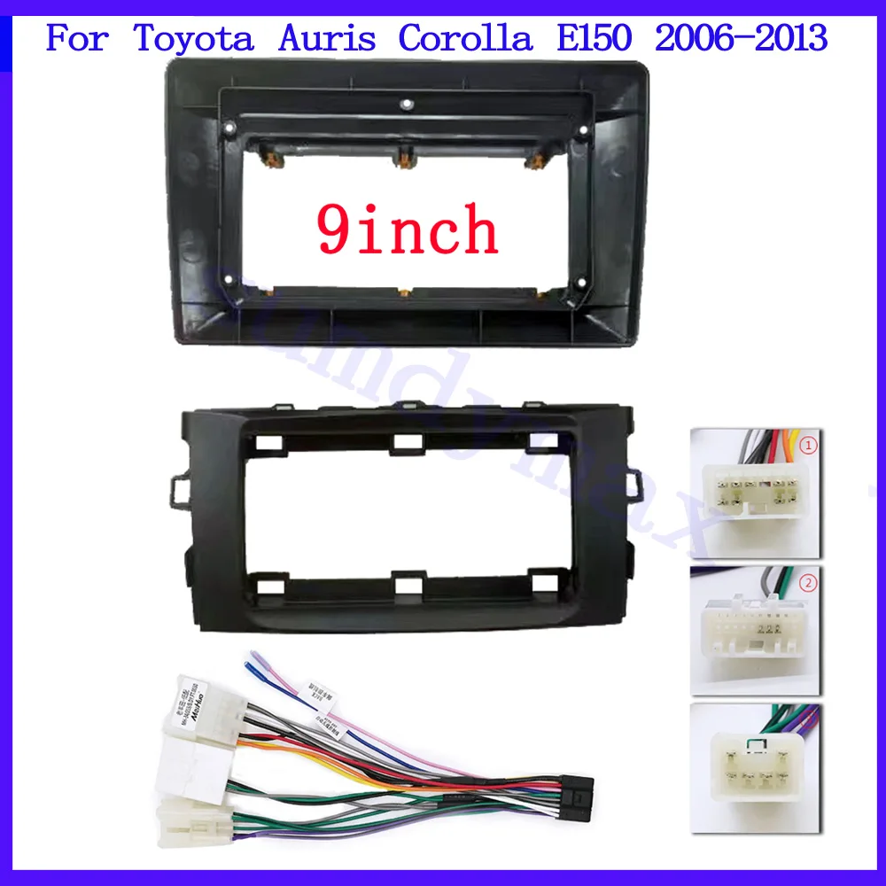 

9" Car radio Fascia for Toyota Auris Corolla E150 2006-2013 Audio Adaptor Facia Refitting Panel Dashboard One Din Car Frame Kits