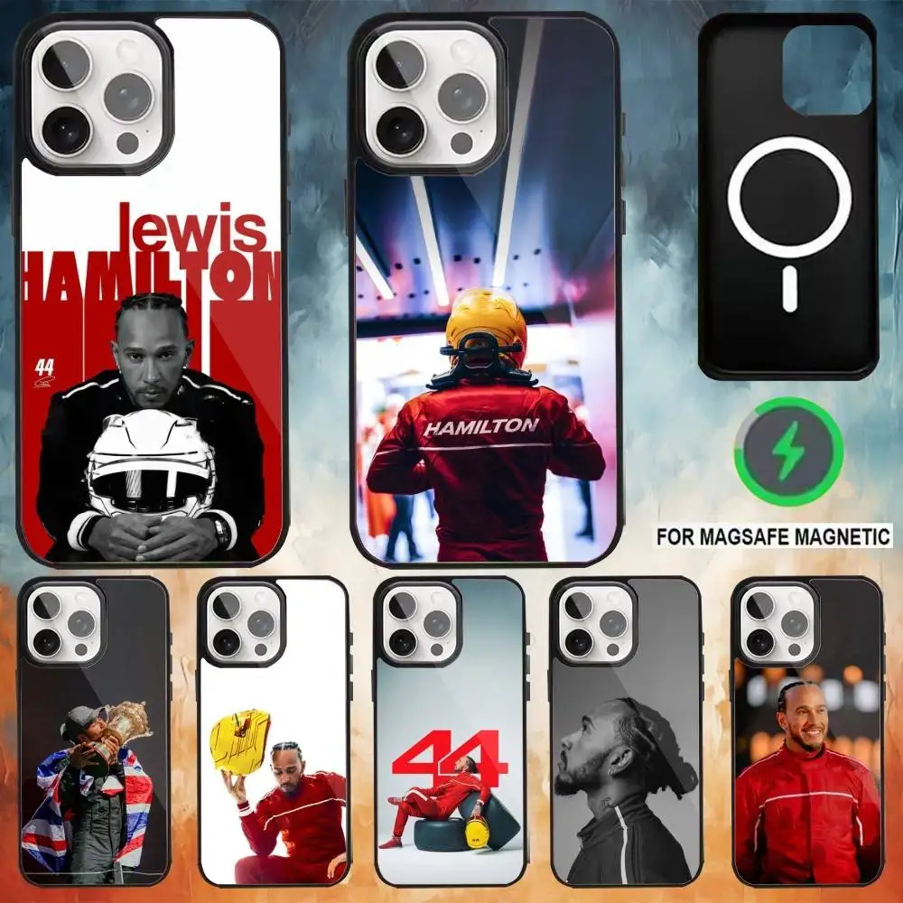 

L-Lewis H-Hamilton 44 Phone Case For iPhone17,16,15,14,13,12,11 Plus,Pro Max Magnetic For Magsafe Wireless Charging