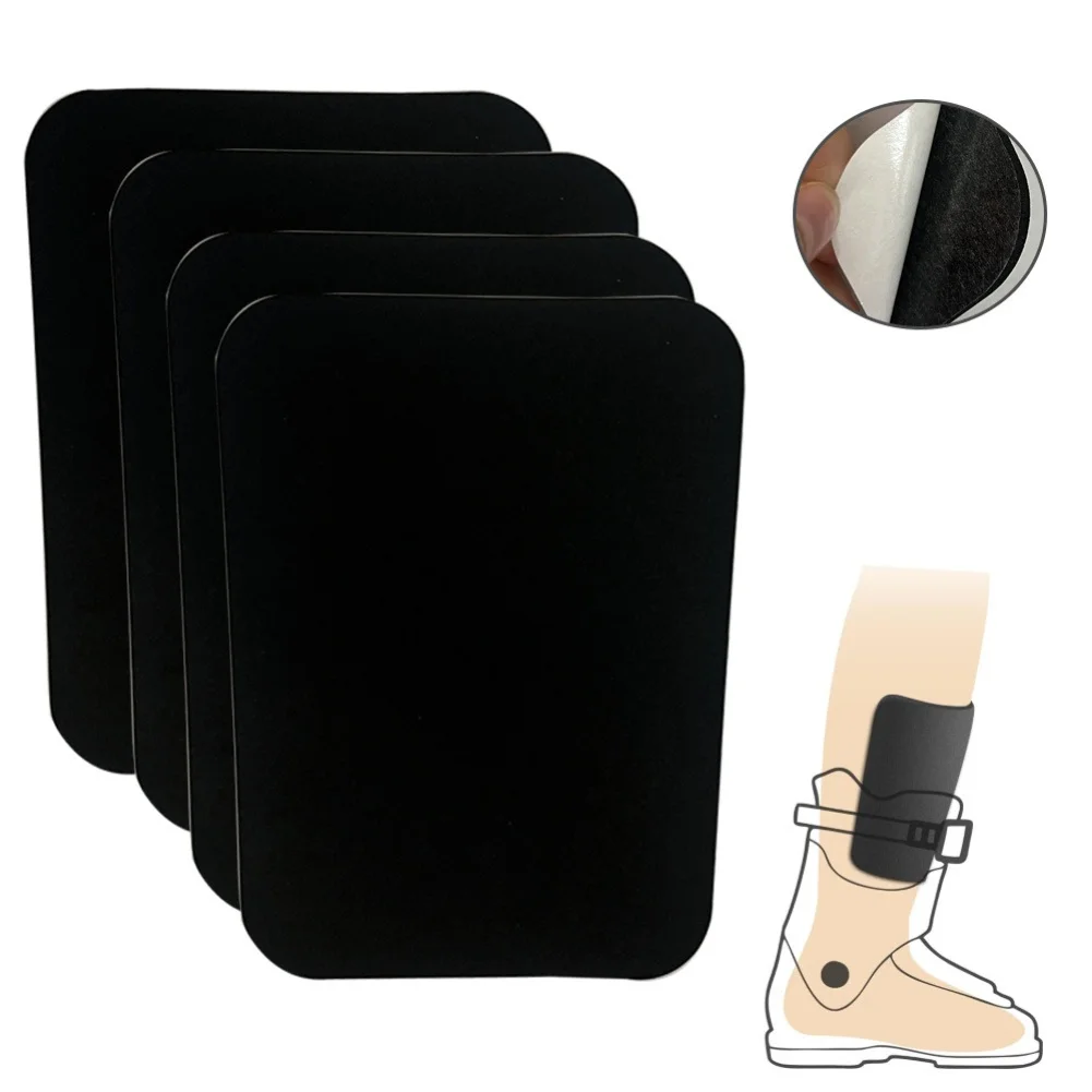 Boot Liner Protector Ski Shin Guards For Skiing Memory Foam Padding Glue-free Installation Easy-release Design