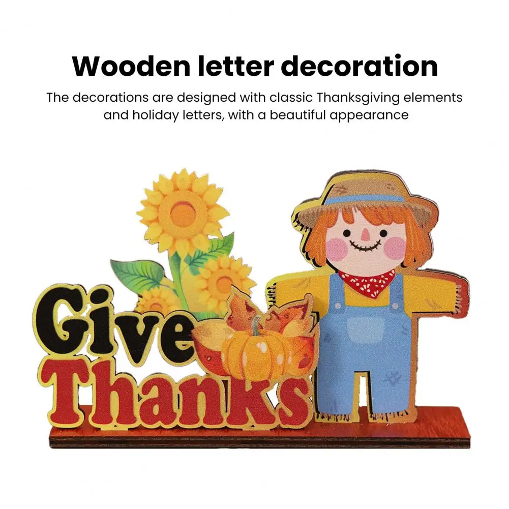 Festive Lettering Ornaments Thanksgiving Centerpiece Ornaments Festive Thanksgiving Wooden Alphabet Ornament Fine Workmanship