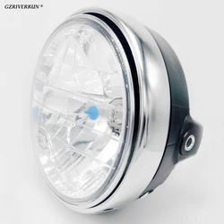 Halogens Motorcycle Headlights H4 Bulb 7 Inch Round 35W Universal Front Head Light Lamp Accessories for Honda CB400 VTEC ...