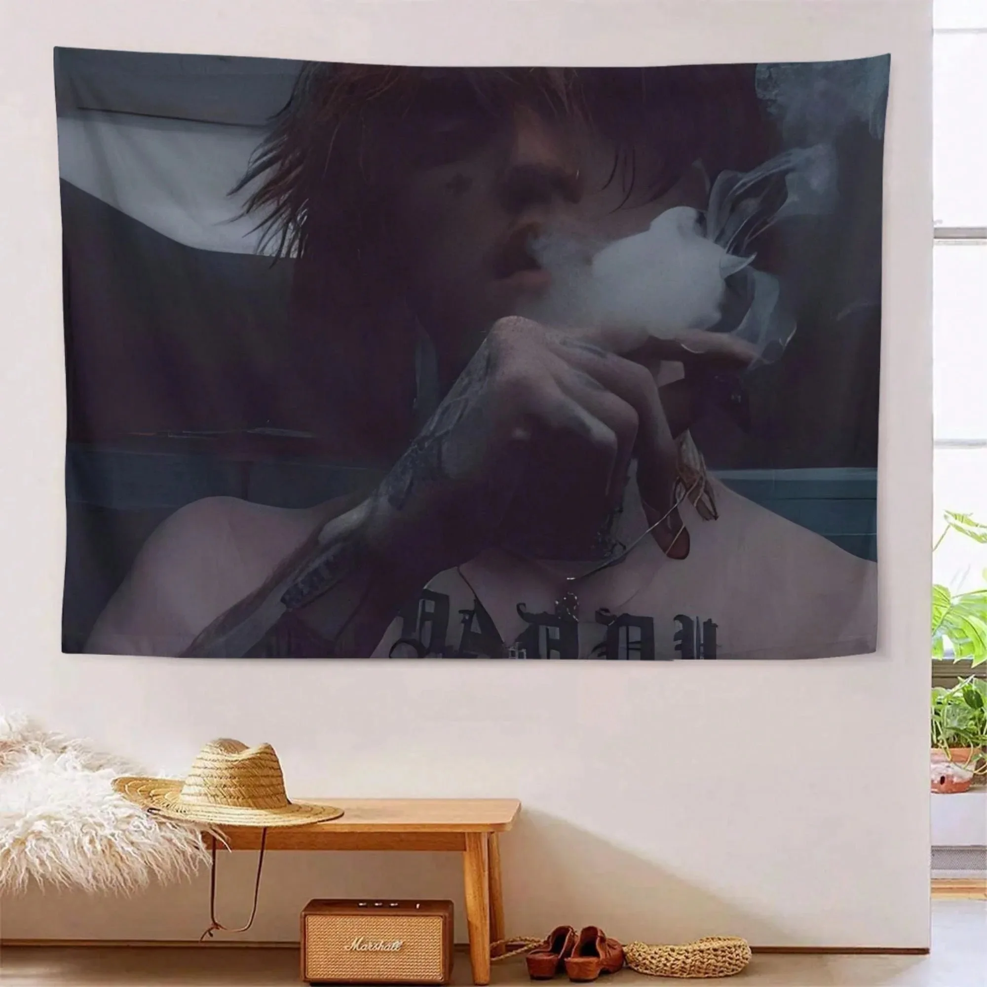 1pc Lil Rapper Peep Nature Inspired Tapestry Polyester 2D Printed Wall Hanging for Bedroom Living Room Home Wall Art Decor Gift
