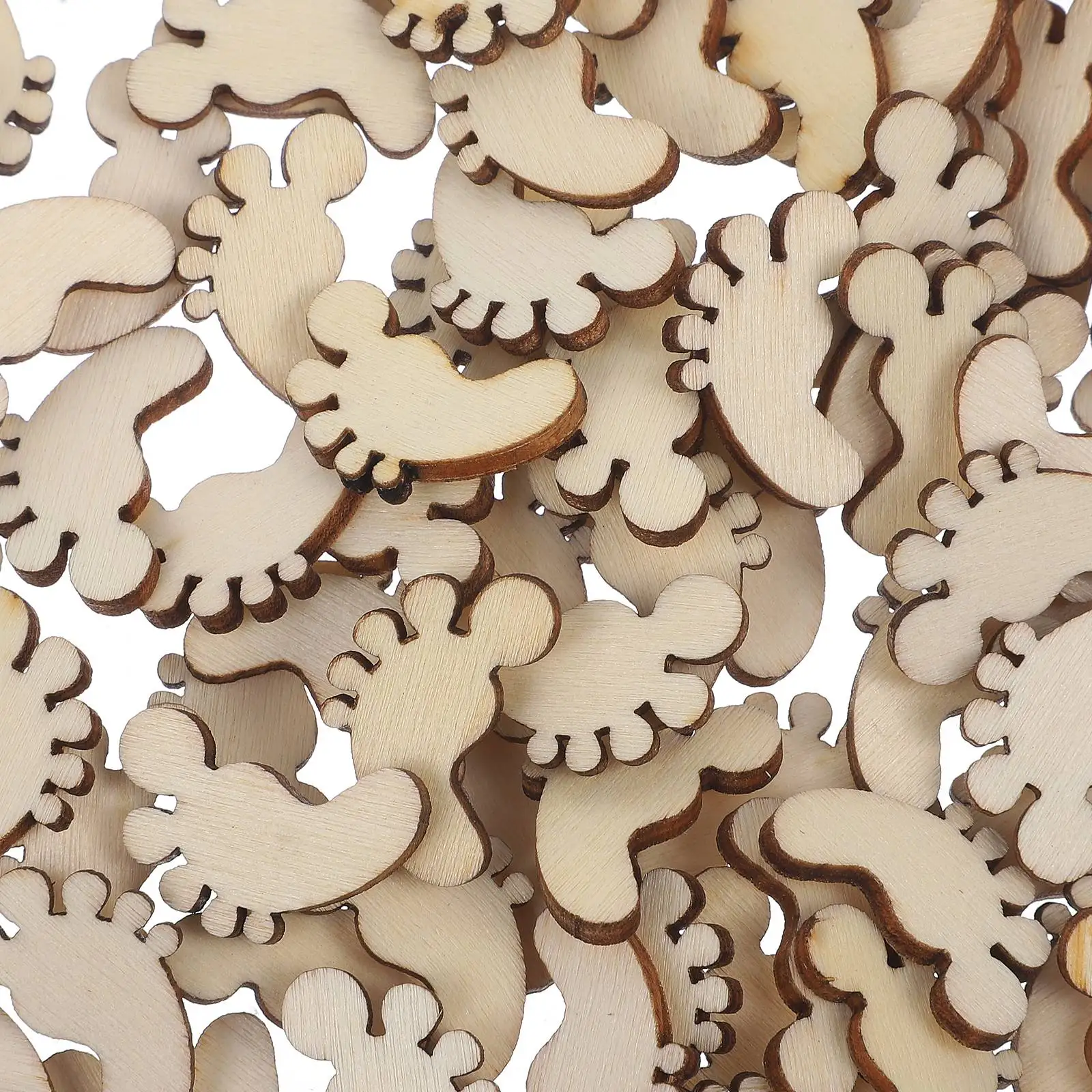

Wooden Cutouts Smooth Wooden Diy Crafts Surface DIY Crafts Premium Material Claw Shape Holiday Decorations Foot Pieces