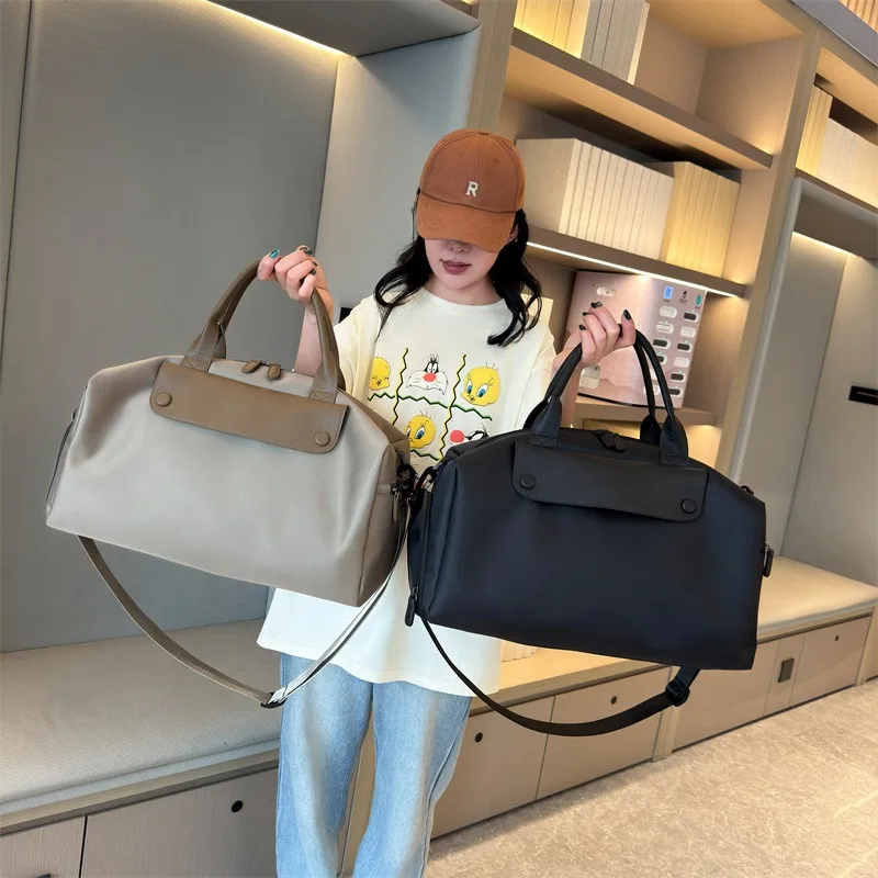 Tas Olahraga Gym untuk Wanita Tas Wol Travel dengan Kompartemen Sepatu & Tas Yoga Bagasi Semalam Kebugaran Saku Basah