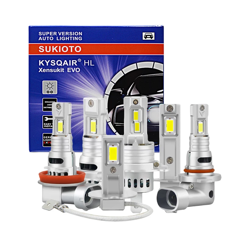 

2PCS SUKIOTO H7 LED Headlight Bulb Mini Wireless 6500K CSP H1 H3 H4 H8 H11 LED Car Headlamp 12V Automobile 9005 Auto Fog Lamps