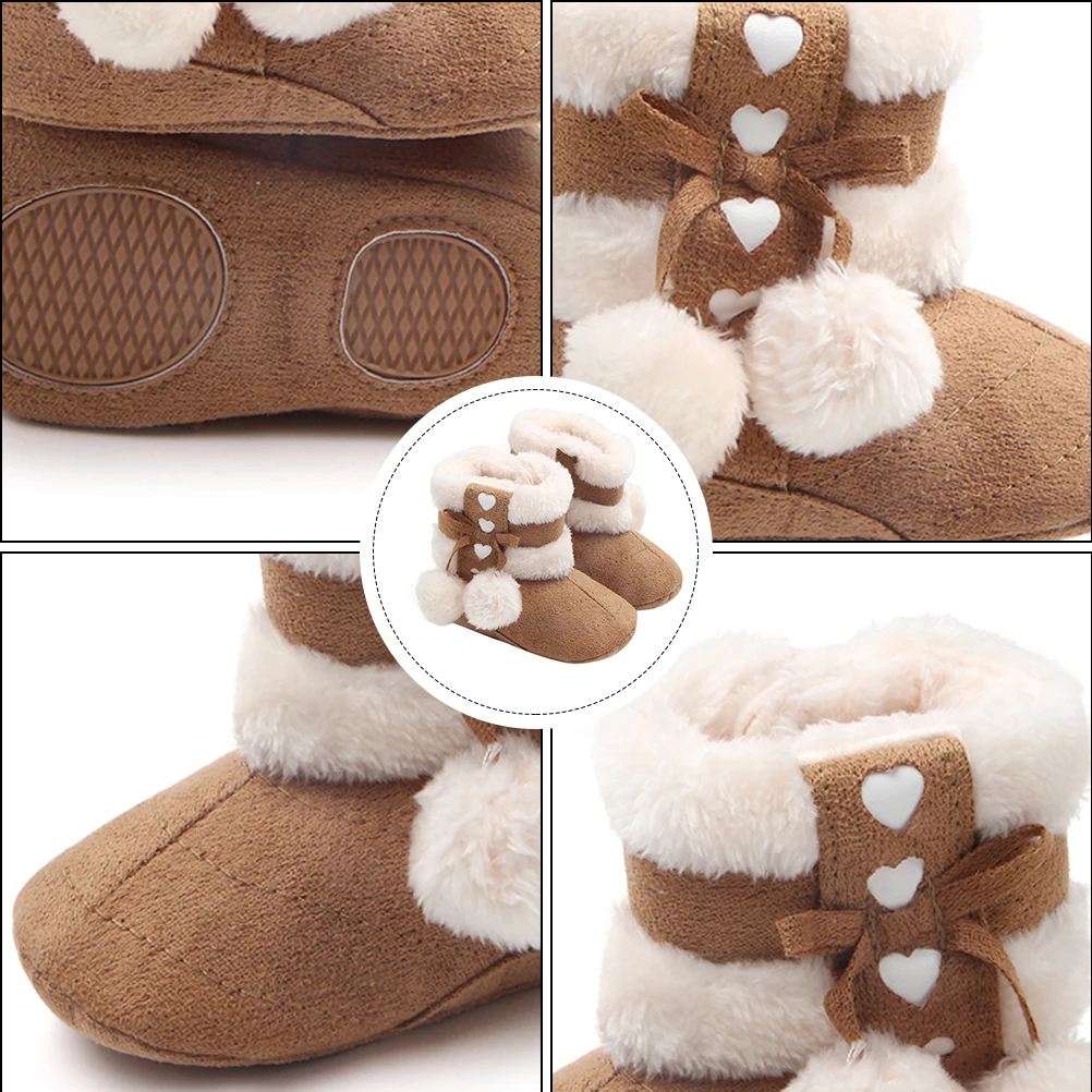 

Snow Boots for Toddlers Christmas and Shoes Comfortable Winter Coffee Newborn Prewalkers Child