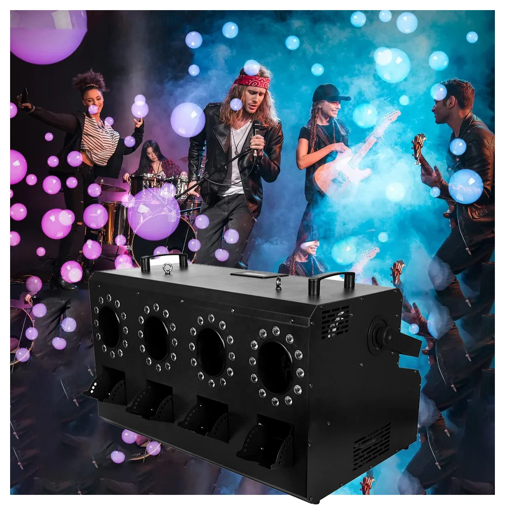 

Led Smoke Bubble Machine DMX Remote Control Fog Stage Party Dance Halloween Christmas Wedding Event Dj Performance Night Club FX