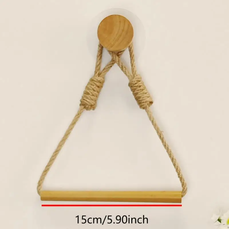 Soporte de papel higiénico montado en la pared, accesorios de baño, soporte de papel enrollable de madera para toallero