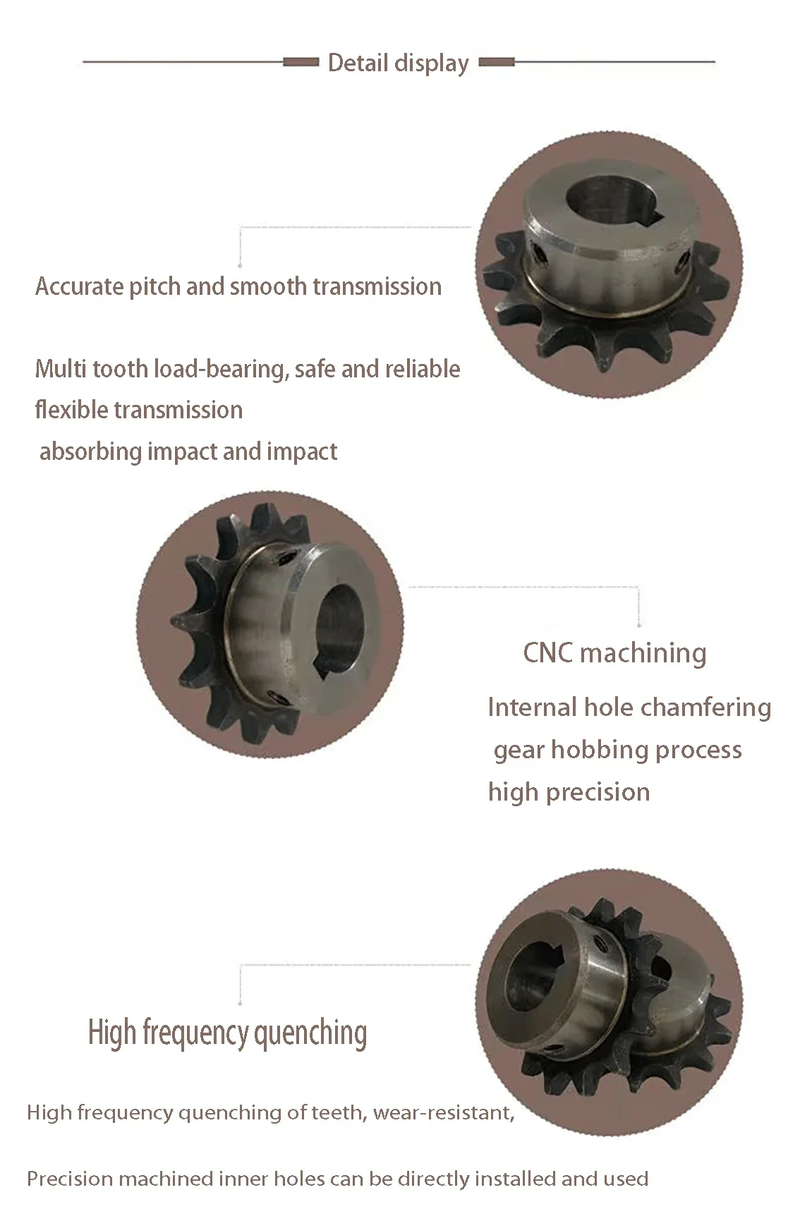 1Pcs 10T-25T 08B Industrial Drive Sprocket Wheel 45# Steel Chain Gear 10 11 12 13 14 15 16 17 18 19-25 Teeth Keyway Bore 12-24mm