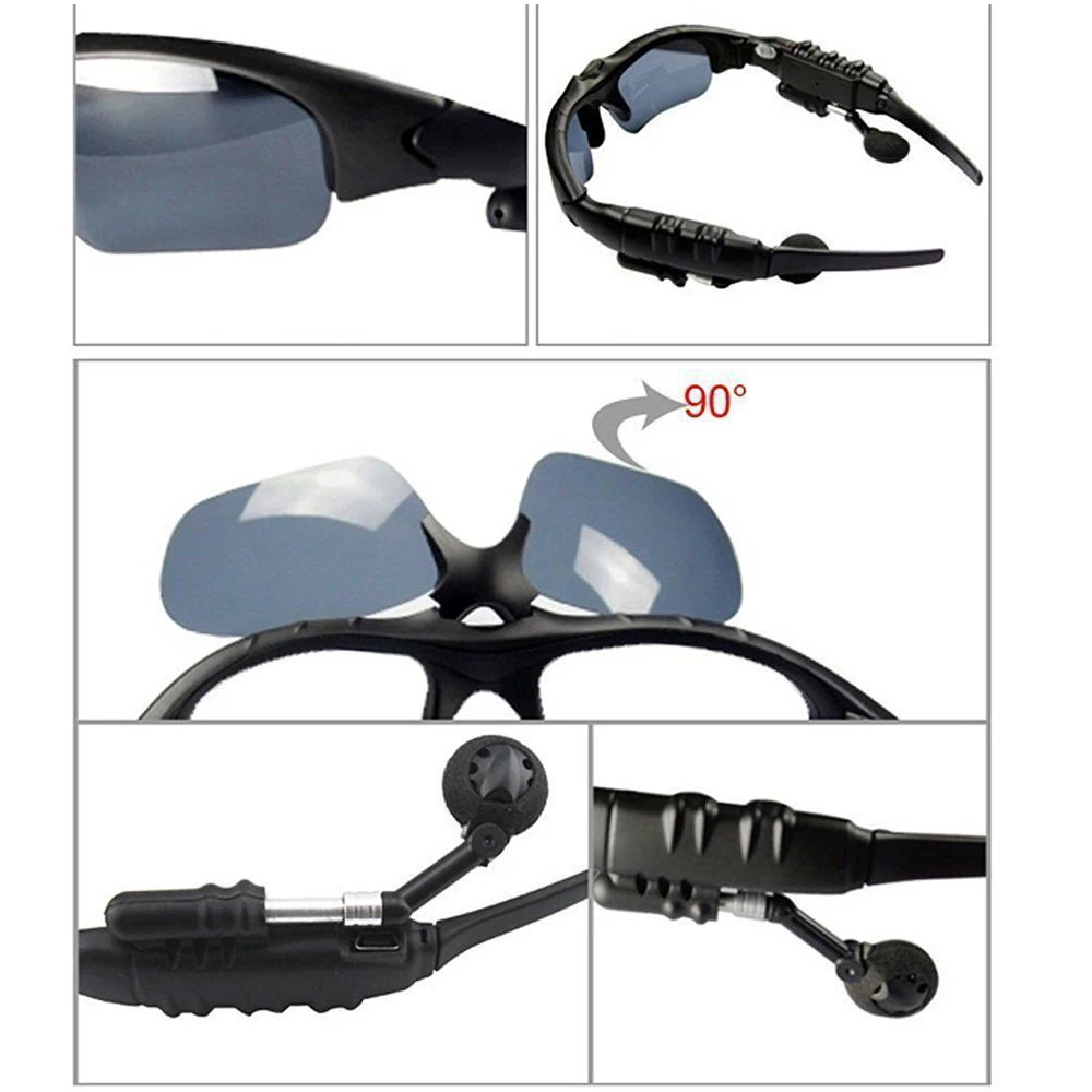 Men Women Sports Stereo Wireless Headset Telephone Driving Sunglasses Cycling Polarized Glasses Outdoor Eye Protect Wear