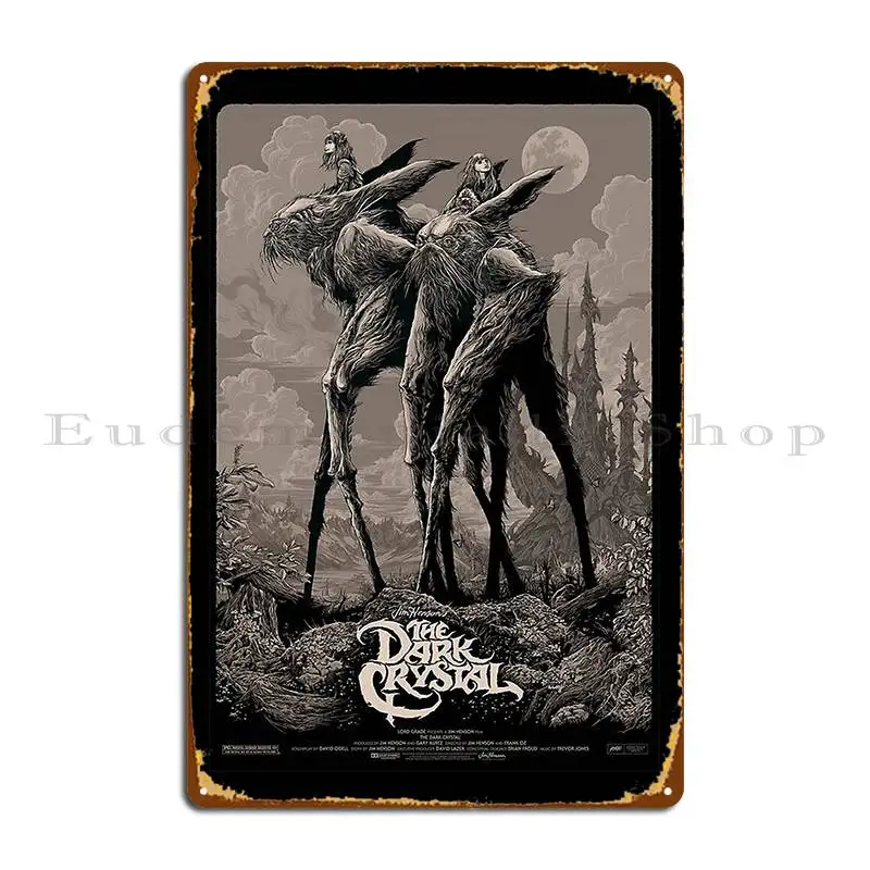 Póster de placa de Metal de la era de la resistencia, cristal oscuro, decoración, diseñador, cartel clásico Vintage de estaño