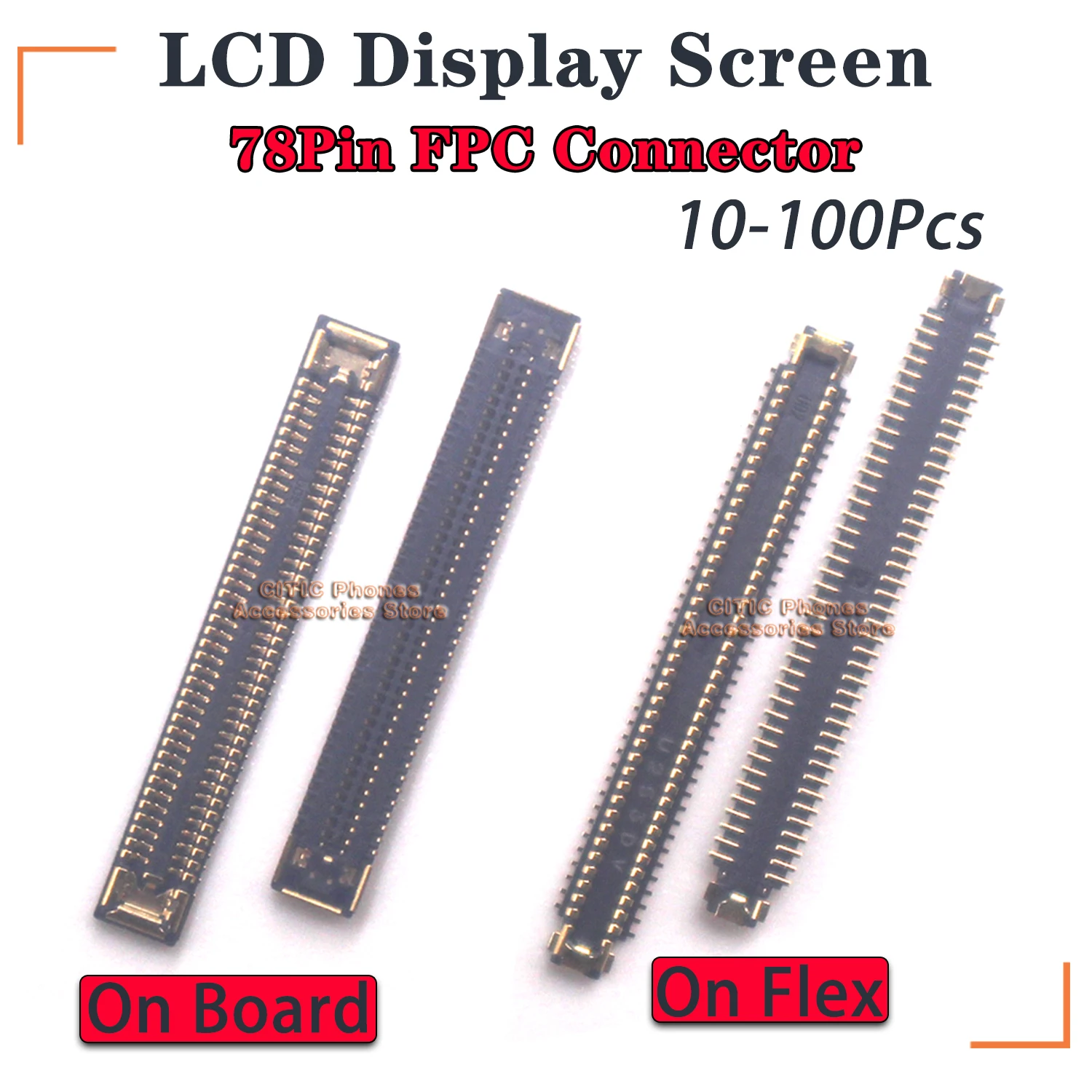 

10-100pcs LCD Display Screen FPC Connector On Motherboard For Samsung Galaxy A02 A32 A42 A52/S A72 A82 A33 A53 A73 A12 M12 A22