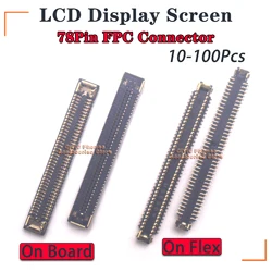 10-100pcs LCD Display Screen FPC Connector On Motherboard For Samsung Galaxy A02 A32 A42 A52/S A72 A82 A33 A53 A73 A12 M12 A22