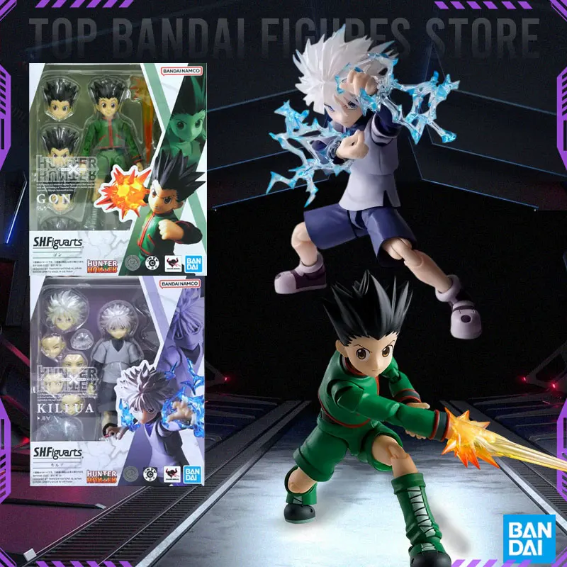 

Bandai Hunter x Hunter SHFiguarts GON KILLUA In Stock Original Box Hot Anime Action Figure Anime Model Desktop ornament Toy gift