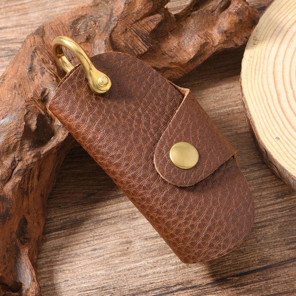 

Винтажный чехол для ключей из натуральной кожи, органайзер для ключей, модное хранилище для автомобильных ключей