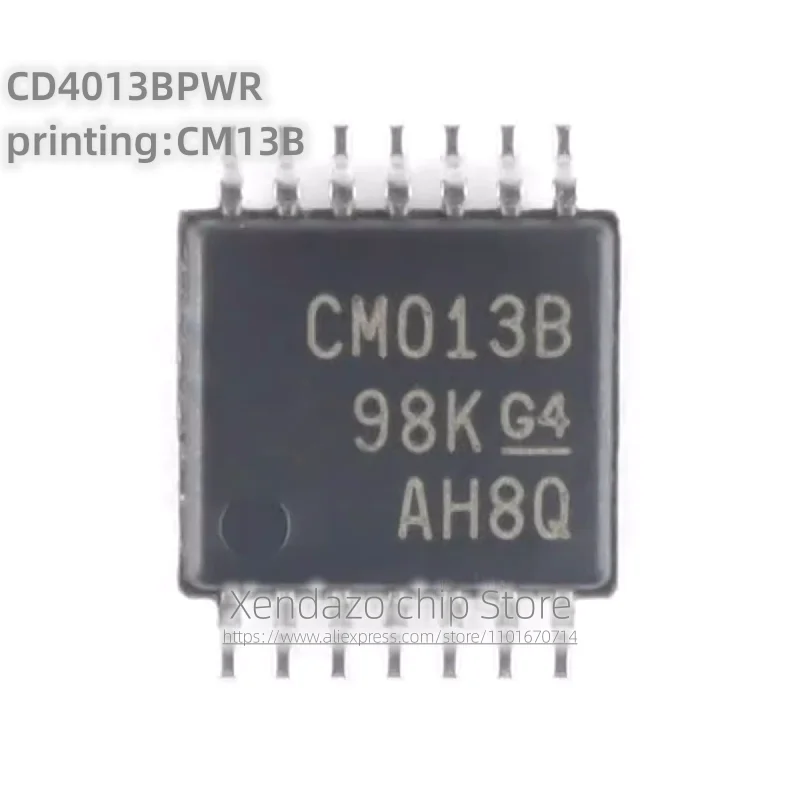 10pcs/lot CD4013BPWR printing CM13B TSSOP-14 package Original genuine Dual channel D-class flip-flop logic chip