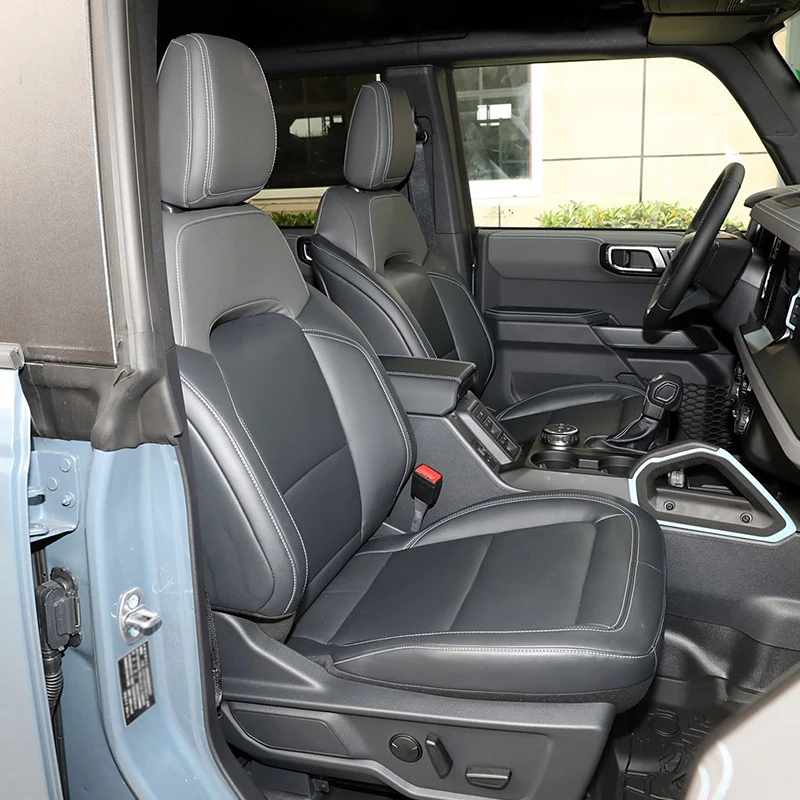 For 2021 2022 2023 2024 2025 Ford Bronco Custom Fit Car Accessories Seat Covers 5 Seat Top Quality Leather for Bronco