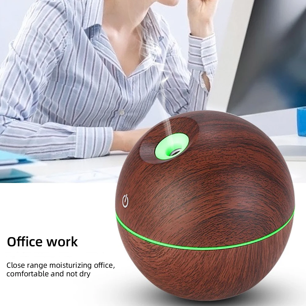 Compact 130ml Travel Humidifier Space-Saving Design, USB Charging & Ambient Glow for /Car/Office
