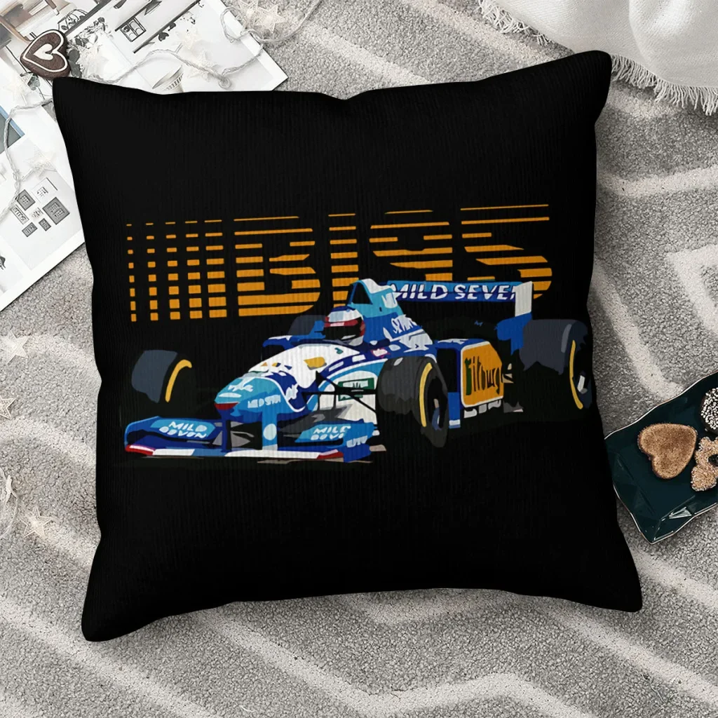 Michael Schumacher Benetton Hug Pillowcase F1 Car Racing Backpack Cojines Livingroom DIY Printed Chair Coussin Covers Decorative