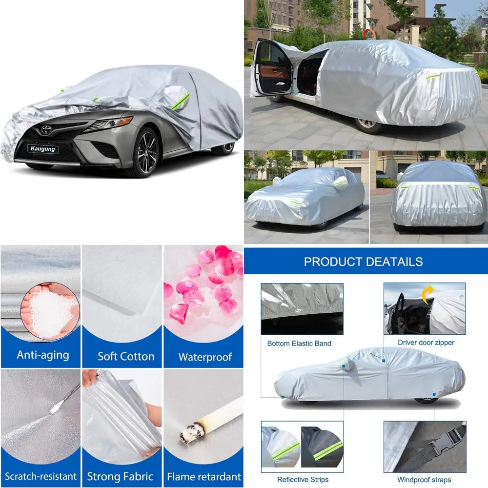 

6 Layers Car Cover Custom Fit Toyota Camry Sedan from 1991 to 2025, Waterproof Car Cover All Weather for Automobiles Outdoor Ind