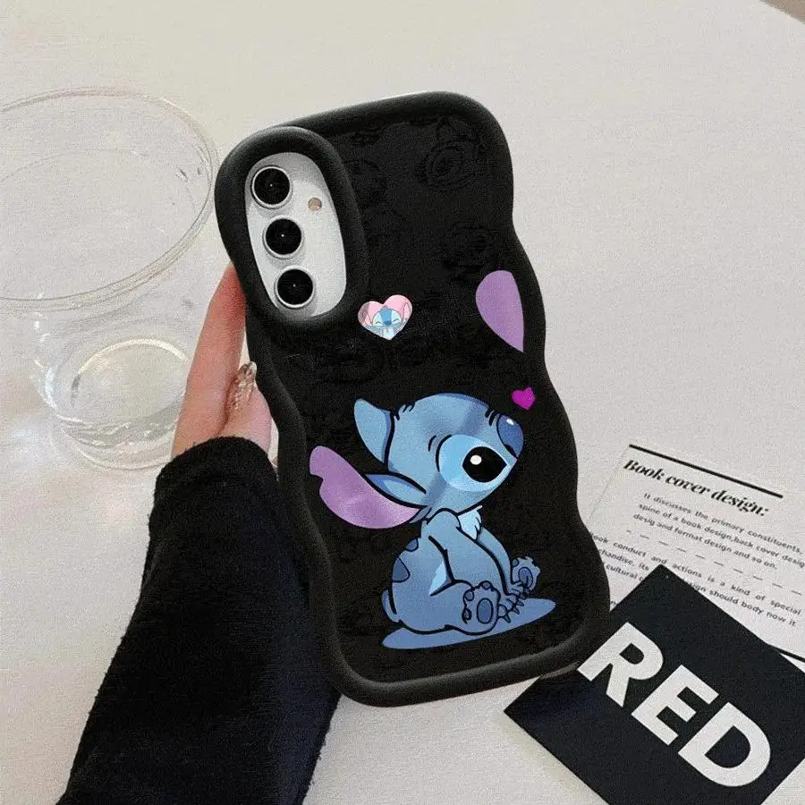 Disney Stitch Love Phone Case For Samsung Galaxy A12 A13 14 A15 A24 25 A16 A22 A23 A32 A33 34 A35 A52 A53 A54 55 A73