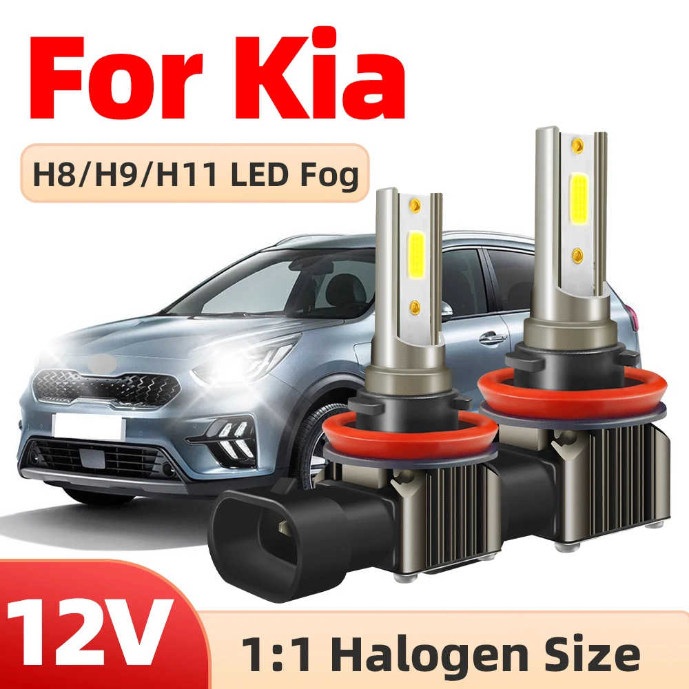 

2Pcs LED Fog Light Bulb H8 H11 Lamp For Kia Sedona Sorento 2 3 Sportage Soul Carens 4 Ceed Cerato Koup Niro Optima Proceed XCeed