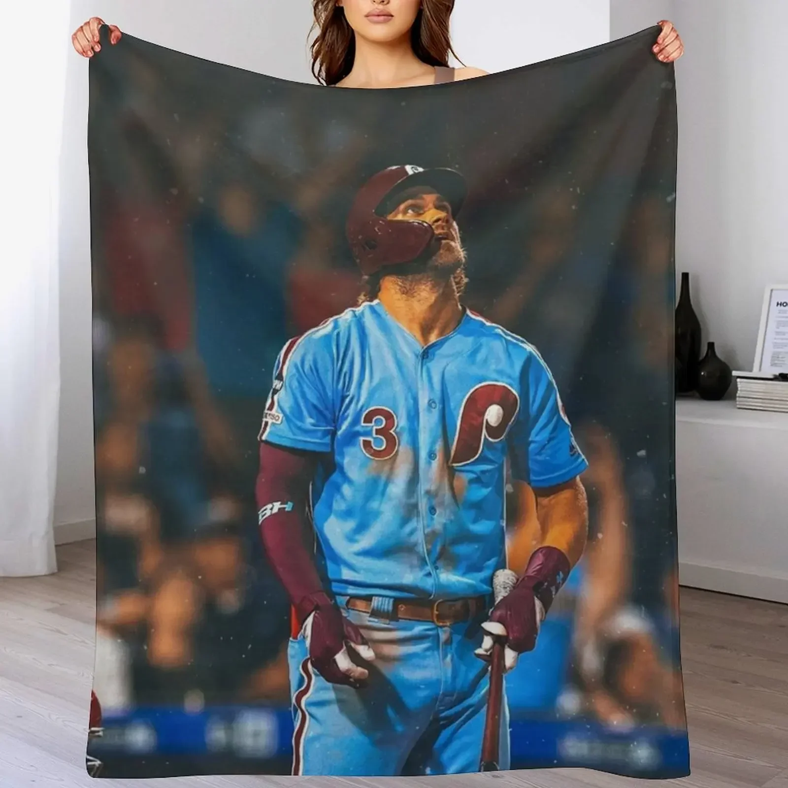 Bryce Harper Throw Blanket for sofa Beach Blankets