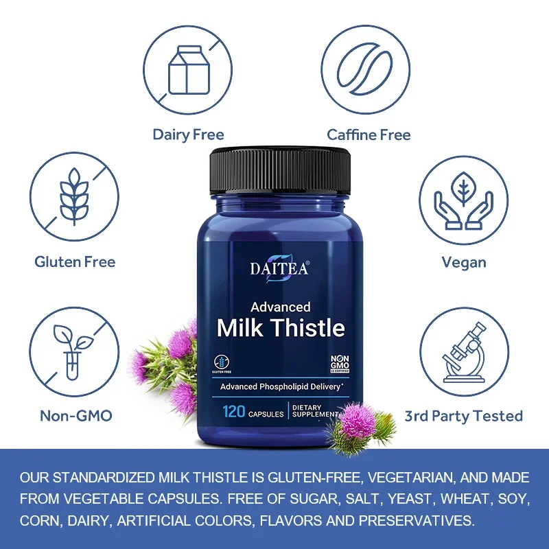 Liver Detox Supplement - Helps Cleanse The Liver, Boost Metabolism and Improve Digestion - Milk Thistle Extract Capsules