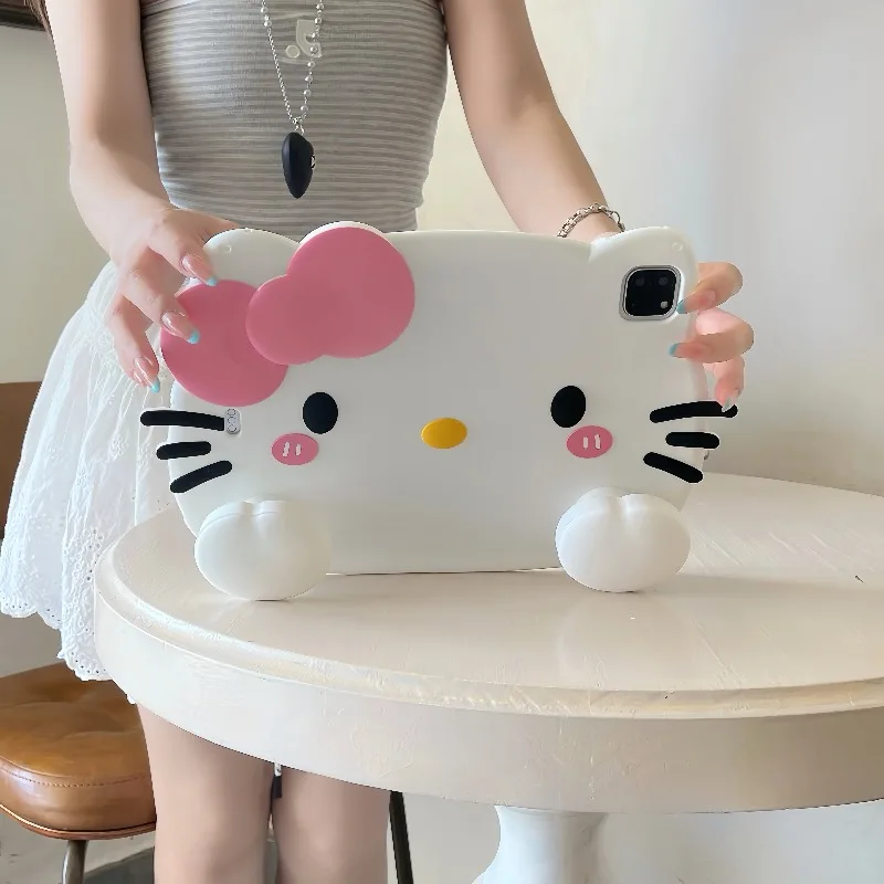 

Hellokitty Case for Ipad 2025 A16 11in Pro 21 22 Kitty Case for 11th 10th Air4 Air5 10.9in Silicone Case 9th 10.2in Stand Cover