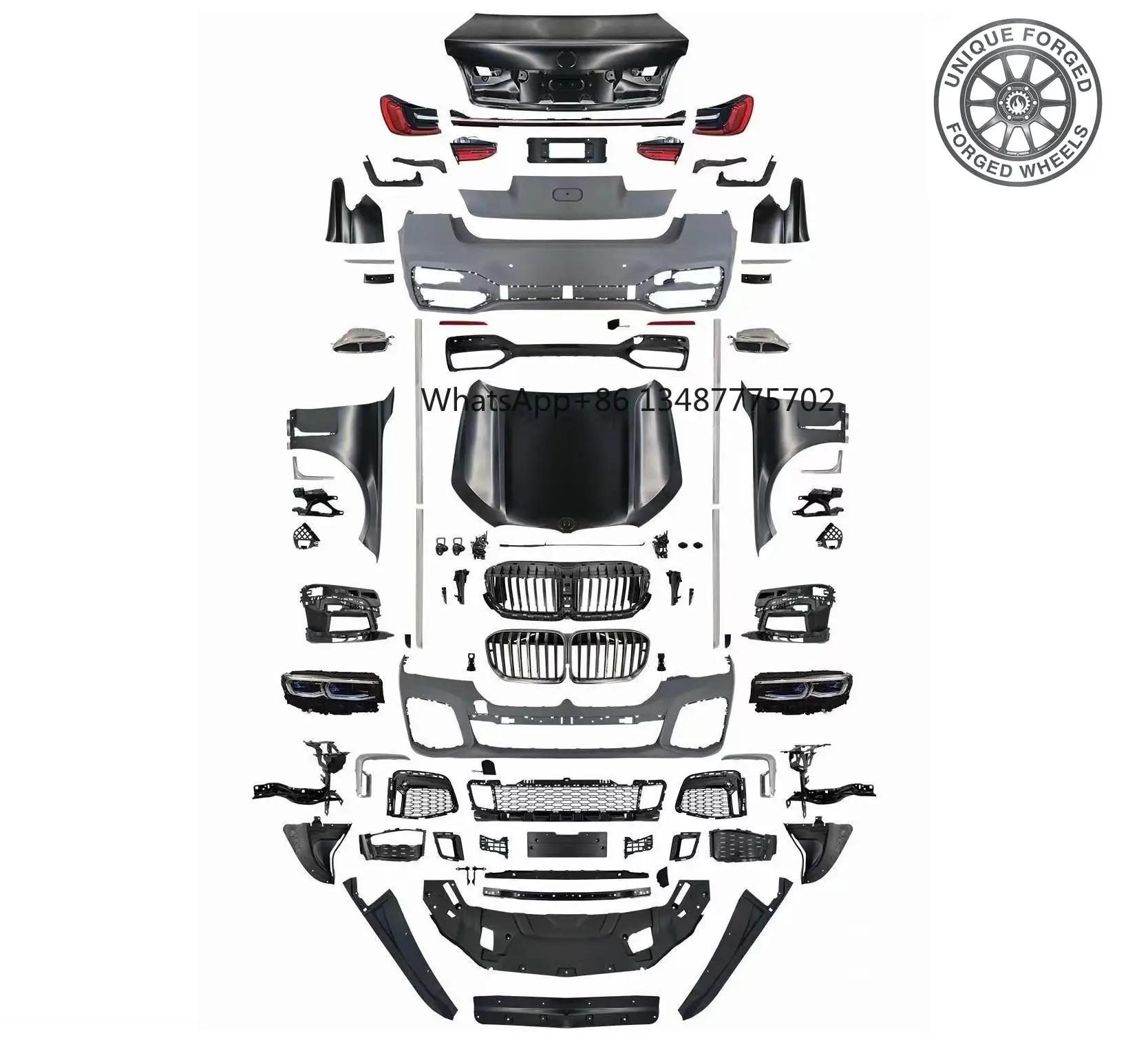New style Body Kit for BMW 7 Series F01 F02 2009-2015 Changed to G12 New Sporty Style Bumper Cutting Required